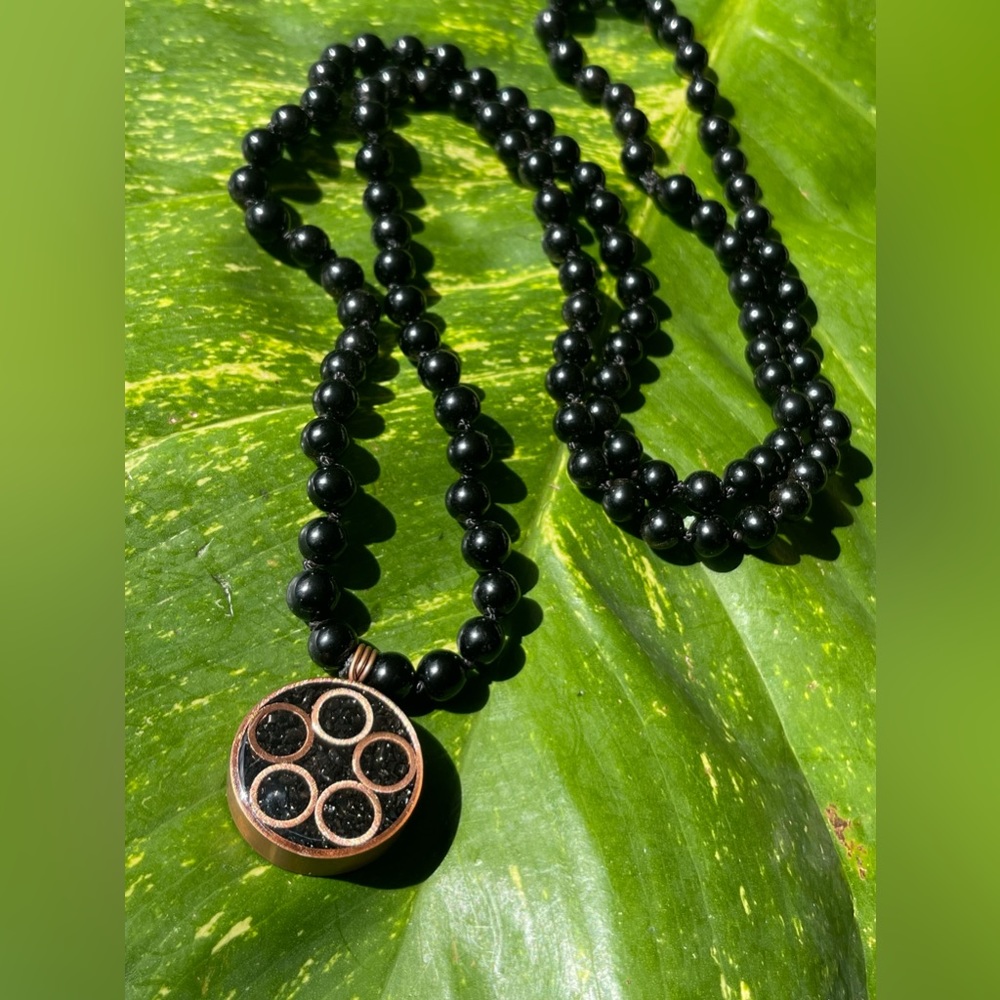 Elite shungite mala necklace emf protection